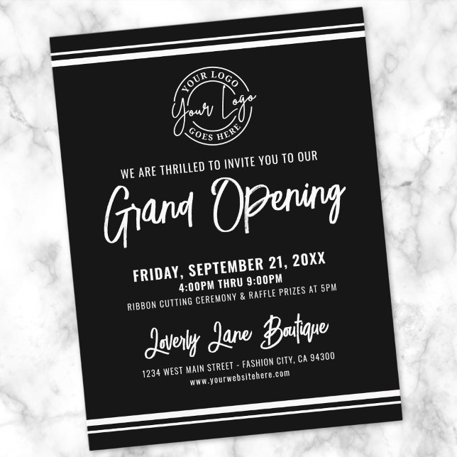 Carte Postale Logo Ouverture de l'entreprise (Logo Business Grand Opening Postcard)
