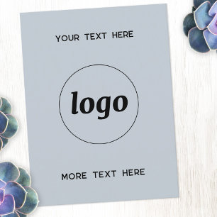 Carte Postale Logo promotionnel Business Powder Blue