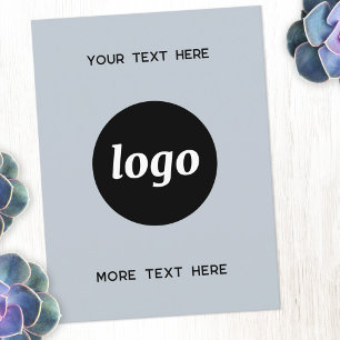 Carte Postale Logo promotionnel Business Powder Blue