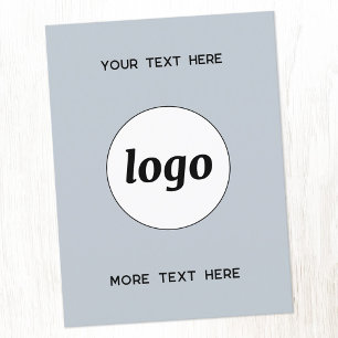 Carte Postale Logo promotionnel Business Powder Blue