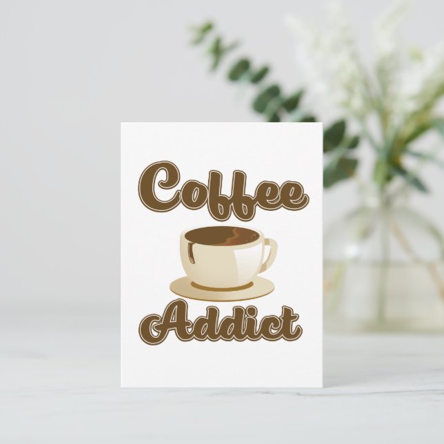 Carte Postale Logo rétro de Coffee Addict (Debout devant)