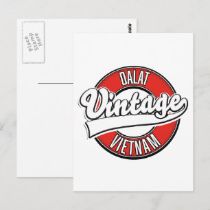 Carte Postale Logo rétro de Dalat Vietnam