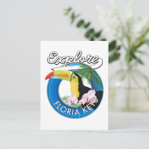 Carte Postale logo rétro des Florida Keys