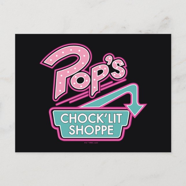 Carte Postale Logo rose du magasin Chock'Lit de Pop (Devant)