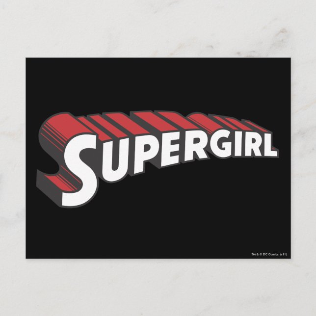 Carte Postale Logo rouge et blanc supergirl (Devant)