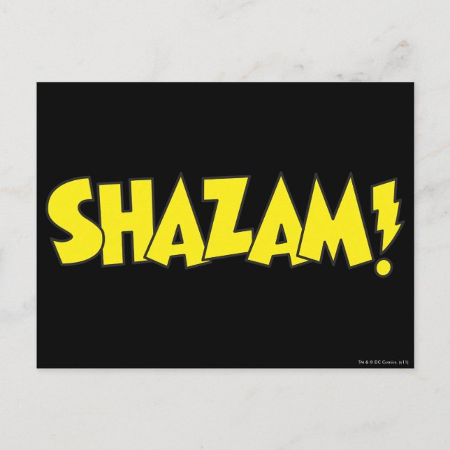 Carte Postale Logo Shazam Jaune (Devant)
