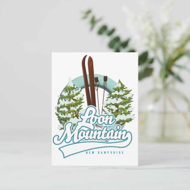 Carte Postale logo ski de Loon Mountain New Hampshire (Debout devant)