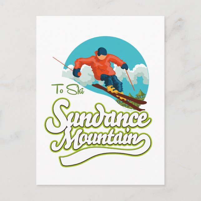 Carte Postale logo ski des montagnes Sundance (Devant)