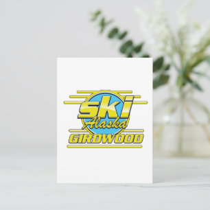 Carte Postale Logo ski Girdwood Alaska 80s