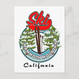 Carte Postale logo ski Mammoth Mountain Californie