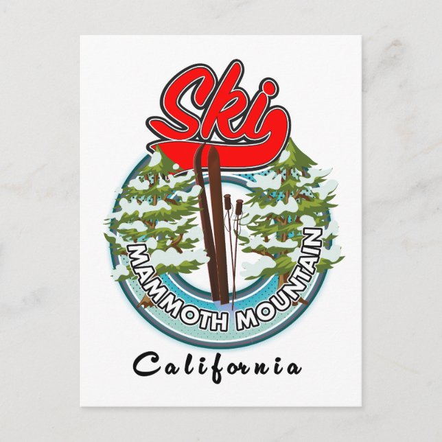 Carte Postale logo ski Mammoth Mountain Californie (Devant)