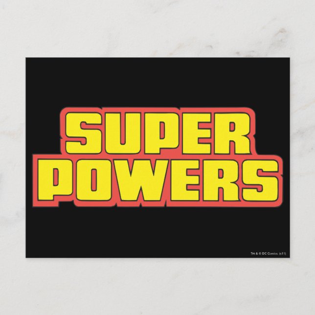 Carte Postale Logo Super Powers™ Jaune (Devant)
