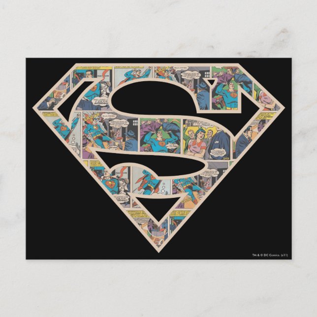 Carte Postale Logo Supergirl Comic Strip (Devant)