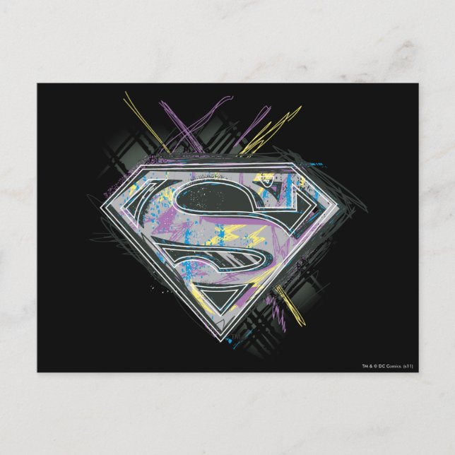Carte Postale Logo Supergirl Scribbles (Devant)