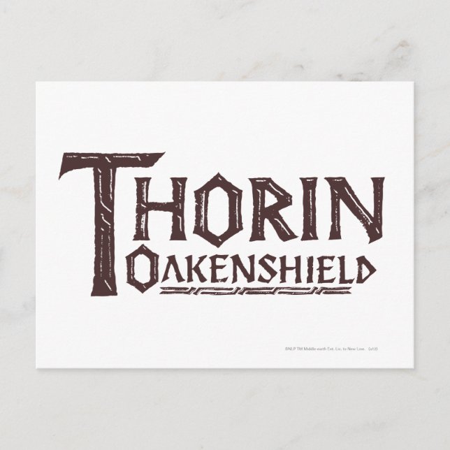 Carte Postale Logo THORIN OAKENSHIELD™ Brown (Devant)
