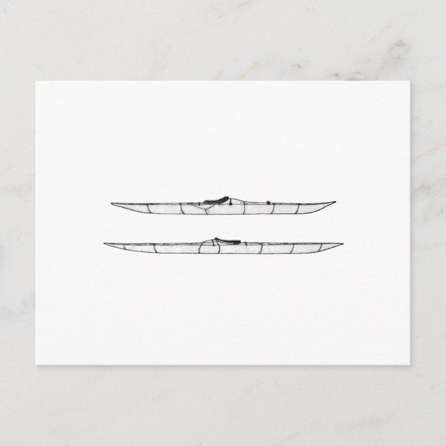 Carte Postale Logo traditionnel Eskimo Kayaks (sans titre) (Devant)