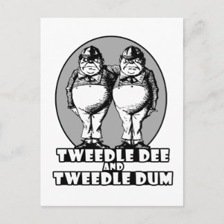 Carte Postale Logo Tweedle Dee et Tweedle Dum