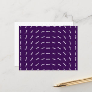 Carte Postale Logo Unique ou Motif d'Image Téléchargée Violet