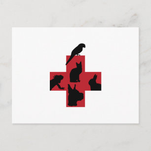 CARTE POSTALE LOGO VÉTÉRINAIRE