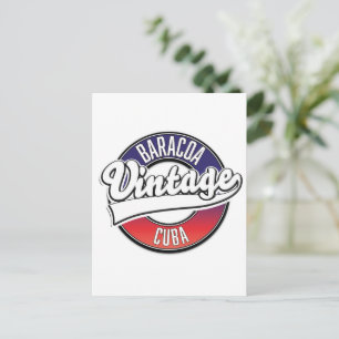 Carte Postale Logo vintage Baracoa Cuba