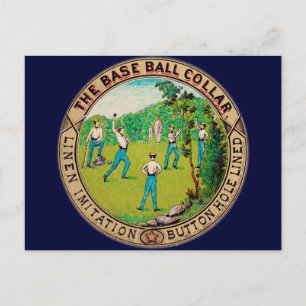 Carte Postale Logo Vintage de baseball 1868