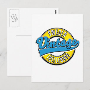 Carte Postale Logo vintage de Trelleborg en Suède