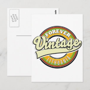 Carte Postale Logo vintage Forever Lituanie.