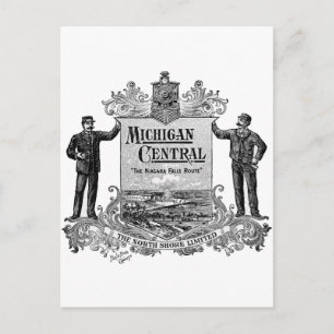 Carte Postale LOGO vintage MICHIGAN CENTRAL RAILROAD