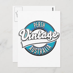 Carte Postale Logo vintage Perth Australie