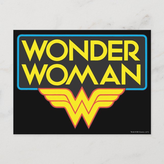 Carte Postale Logo Wonder Woman 3 (Devant)