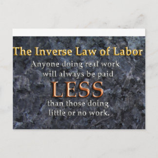 Carte Postale Loi inverse du travail