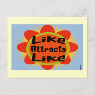 Carte Postale Loi sur les fleurs d'attraction