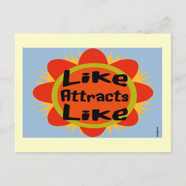 Carte Postale Loi sur les fleurs d'attraction (Devant)