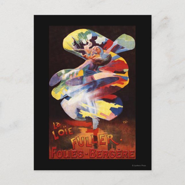Carte Postale Loie Fuller au Folies-Bergere Theatre (Devant)