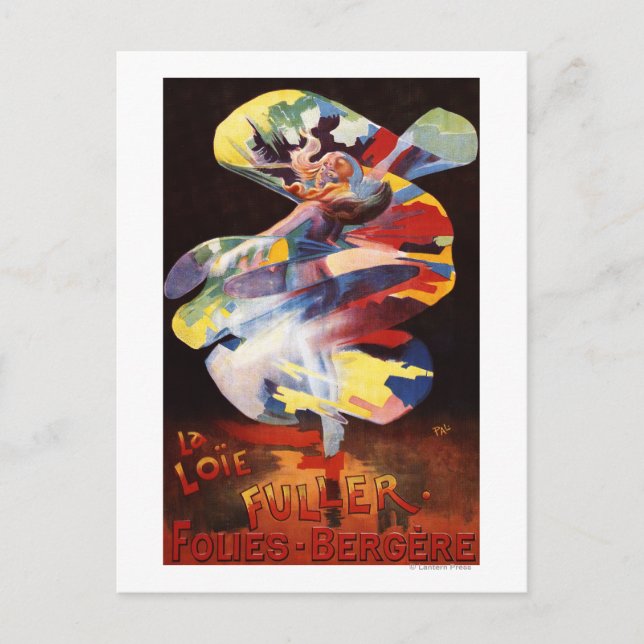 Carte Postale Loie Fuller au Folies-Bergere Theatre (Devant)