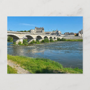 Carte Postale Loire et pont à Amboise en France
