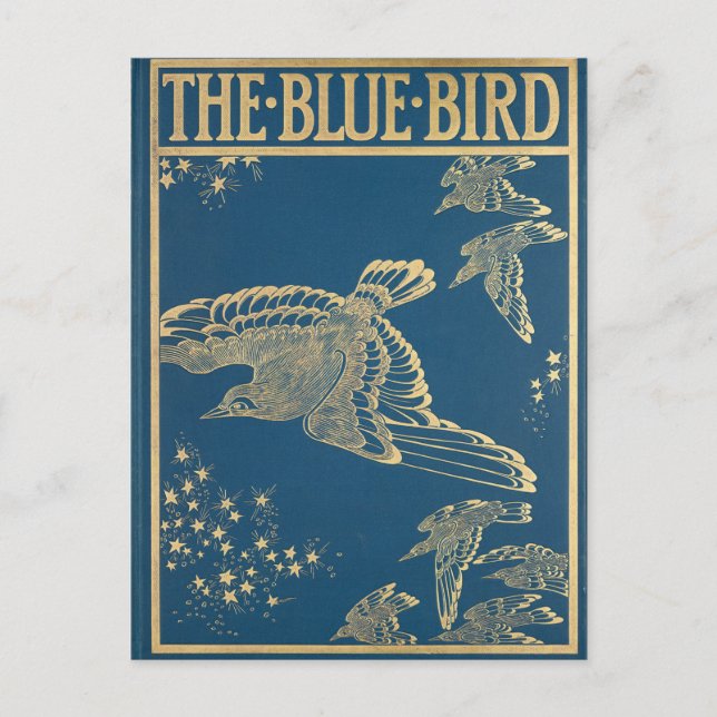 Carte Postale L'oiseau bleu - couverture vintage (Devant)