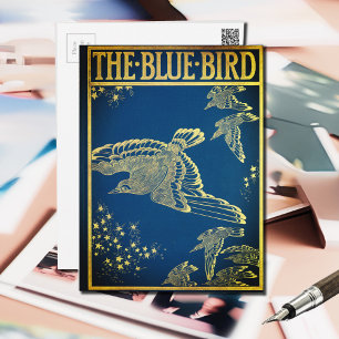 Carte Postale L'oiseau bleu - couverture vintage