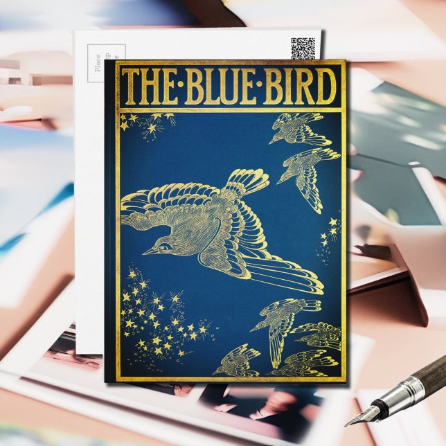 Carte Postale L'oiseau bleu - couverture vintage (Créateur téléchargé)