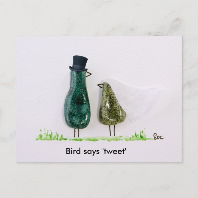 Carte Postale L'oiseau dit 'tweet' (Devant)
