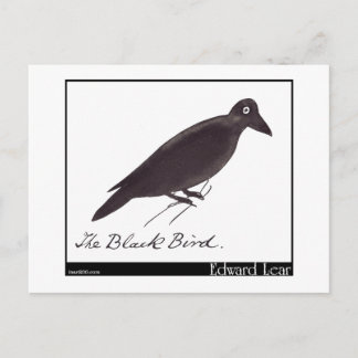 Carte Postale L'oiseau noir d'Edward Lear