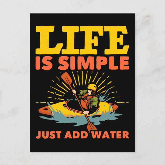 Carte Postale Loisir de canotage en kayak Vie en kayak (Devant)