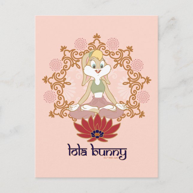 Carte Postale Lola Bunny Yoga Pose du Lotus (Devant)