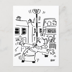 Carte Postale Lollipop Man est en train de se détacher