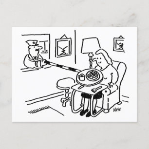 Carte Postale Lollipop Man sert de la nourriture à partir de sa