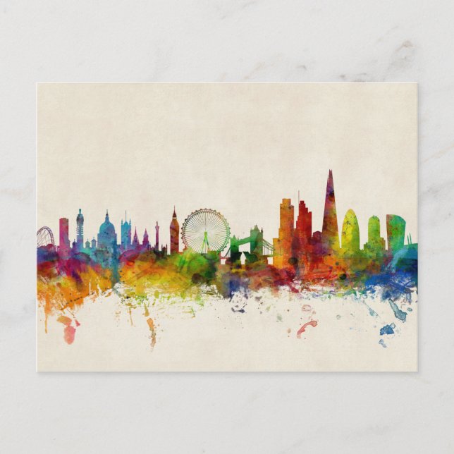 Carte Postale London England Skyline (Devant)