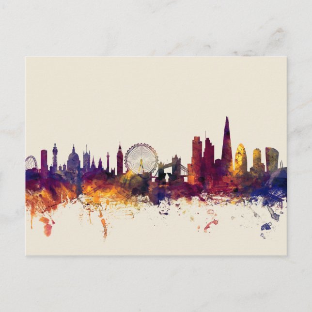 Carte Postale London England Skyline (Devant)