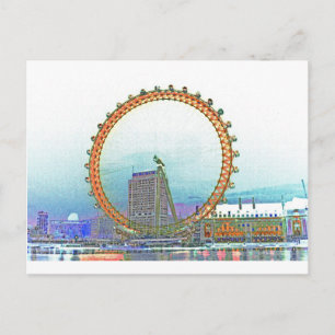 Carte Postale London Eye Art