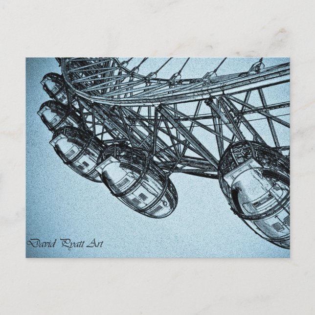 Carte Postale London Eye art (Devant)