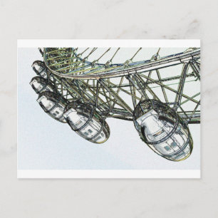 Carte Postale London Eye Art numérique